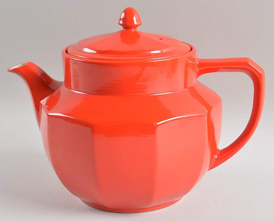 Chinese Red Baron Coffee Pot & Lid by Hall-1
