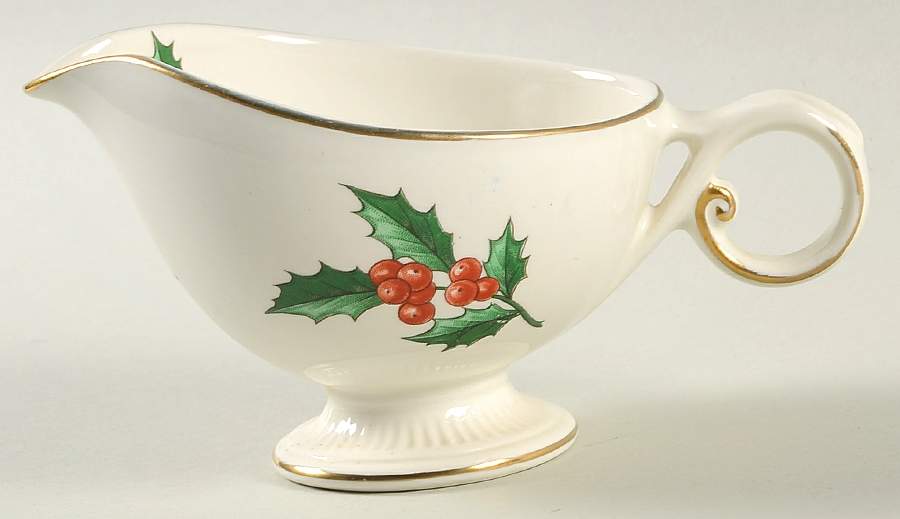 Christmas Tree & Holly Creamer by Hall-1