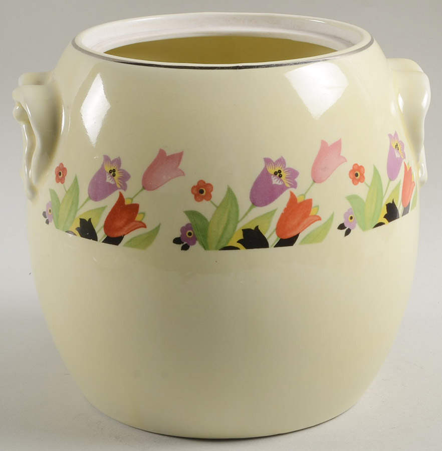 Crocus Pretzel Jar No Lid by Hall-1