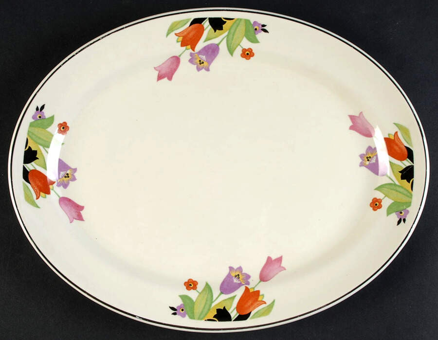 Crocus 11" Oval Serving Platter by Hall-1