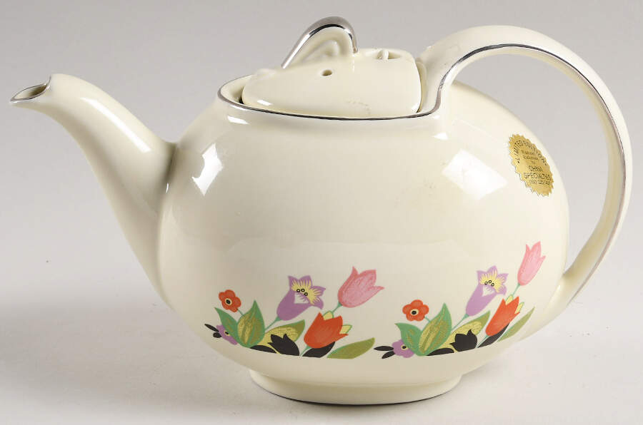 Crocus Hook Cover Teapot & Lid by Hall-1