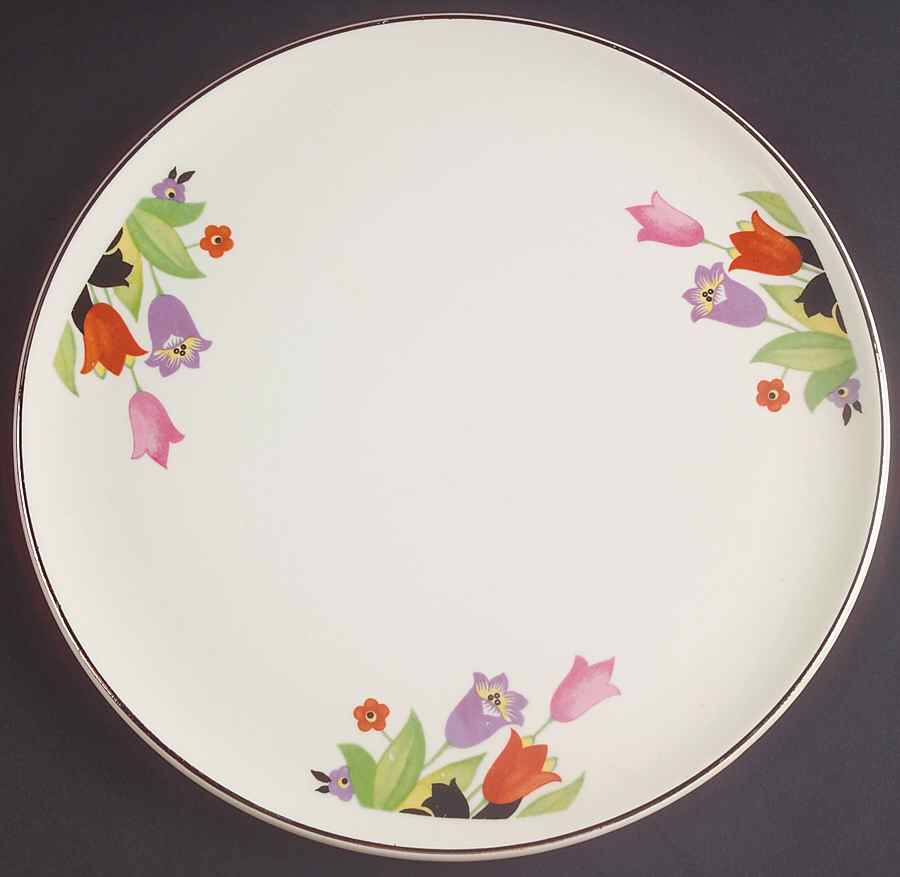 Crocus Cake Plate by Hall-1