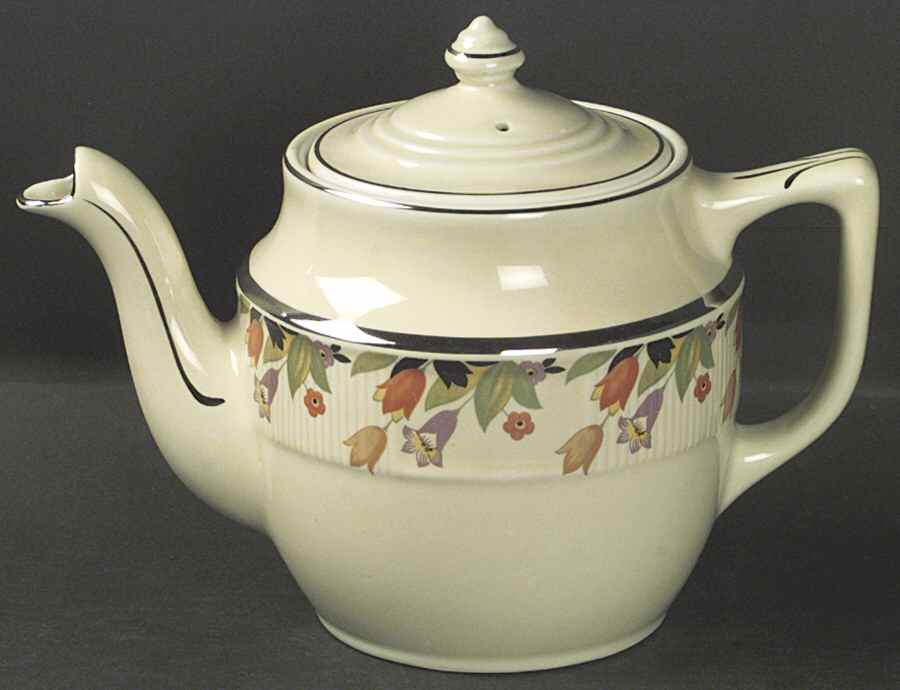 Crocus Large 8 Cup Medallion Teapot & Lid by Hall-1