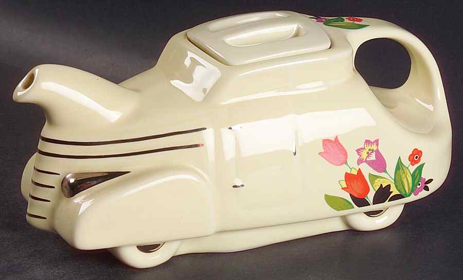Crocus Automobile Teapot & Lid by Hall-1