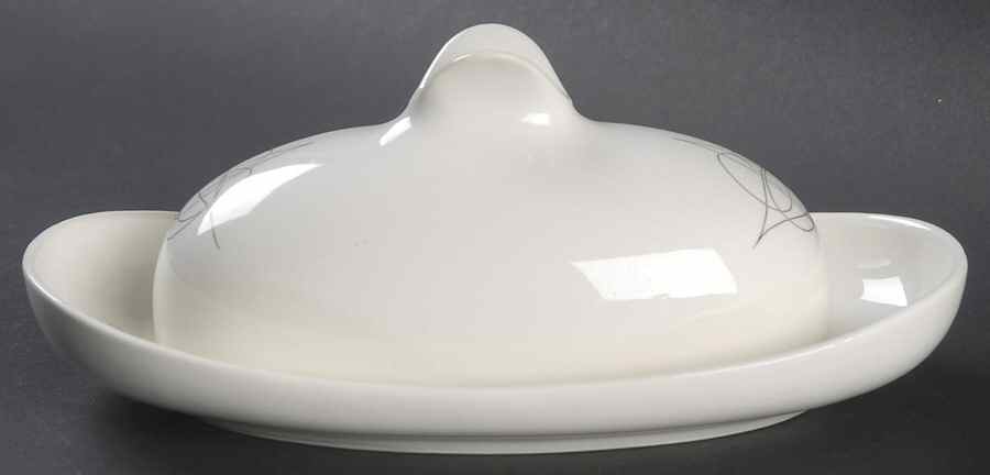 Fantasy (Eva Zeisel) 1/4 Pound  Winged Covered Butter by Hall-1