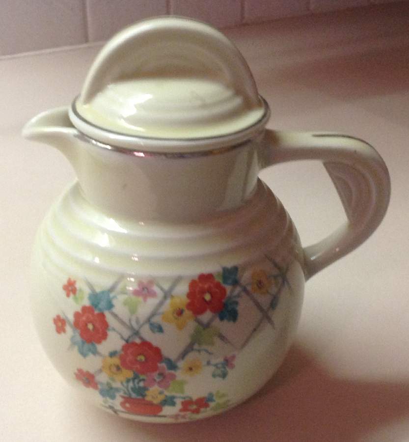 Floral Lattice Five Band Syrup with Lid by Hall-1