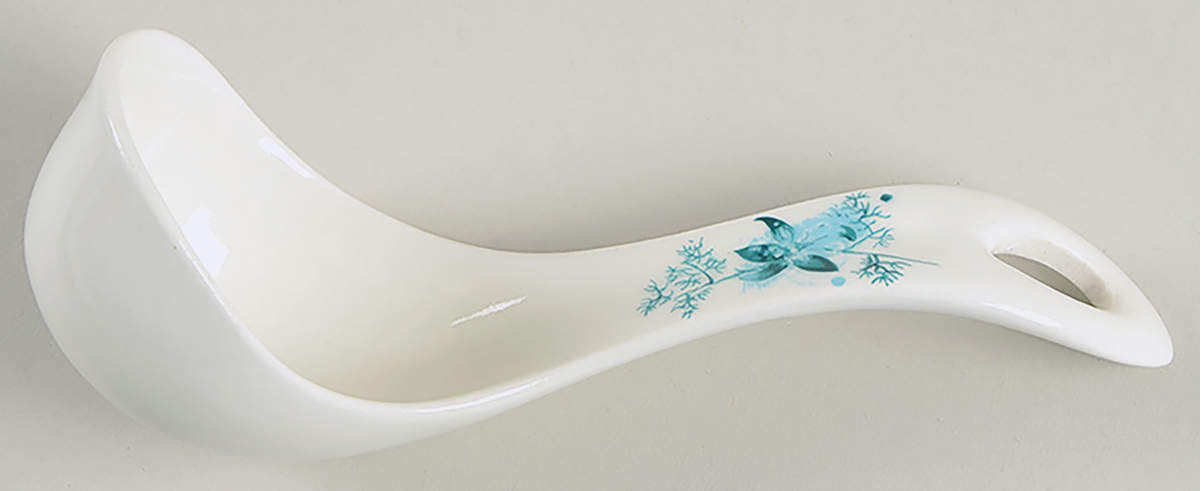 Frost Flowers Gravy Ladle Solid Piece by Hall-1