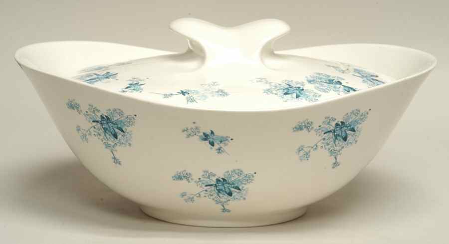 Frost Flowers Oval Covered Vegetable by Hall-1