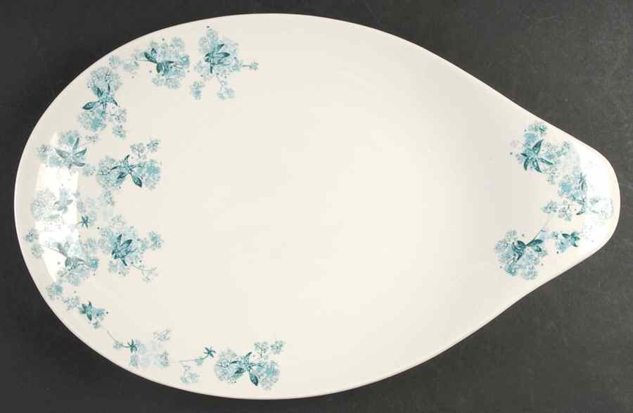Frost Flowers 17" Oval Serving Platter by Hall-1