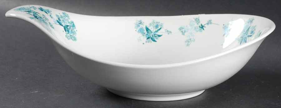 Frost Flowers 11" Lugged Oval Baker/Vegetable Bowl by Hall-1