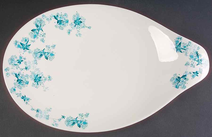 Frost Flowers 17" Oval Serving Platter by Hall-1