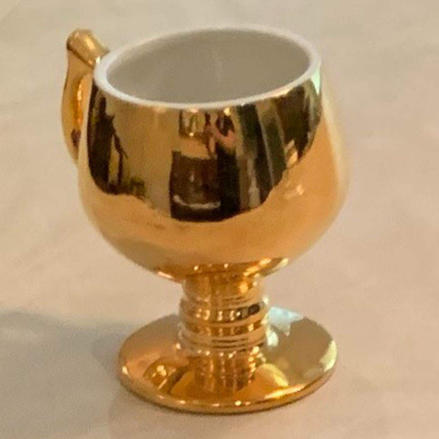 Golden Glo Footed Mug by Hall-1