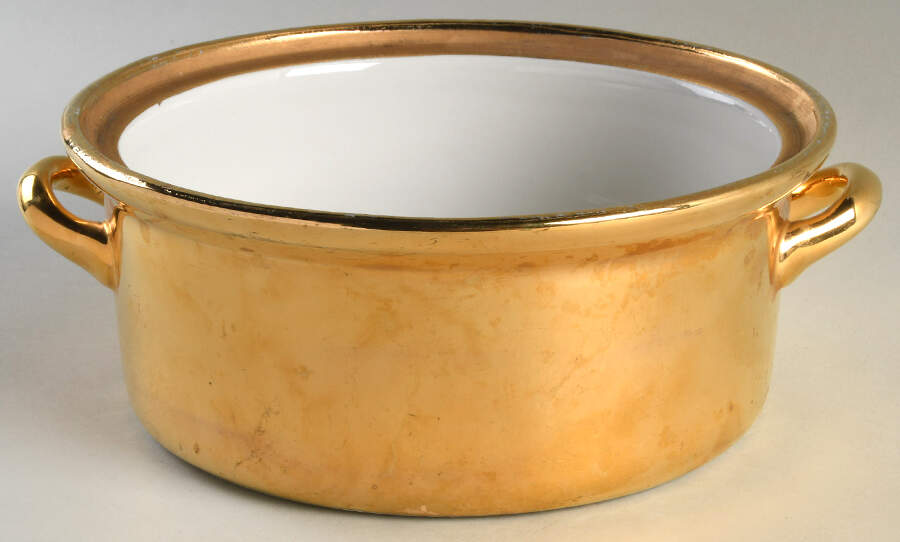 Golden Glo 1.5 Quart Round Casserole No Lid by Hall-1
