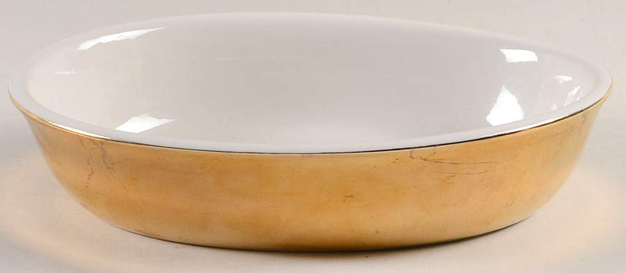 Golden Glo 9" Oval Vegetable Bowl by Hall-1