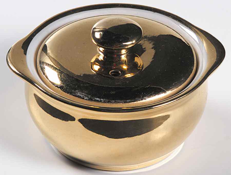Golden Glo Individual Casserole & Lid by Hall-1