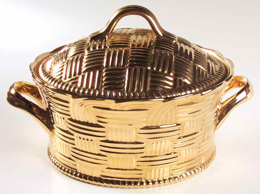 Golden Glo 2 Qt Round Covered Casserole by Hall-1