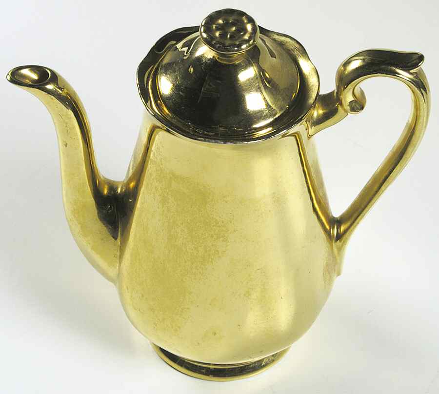 Golden Glo Mini Coffee Pot & Lid by Hall-1