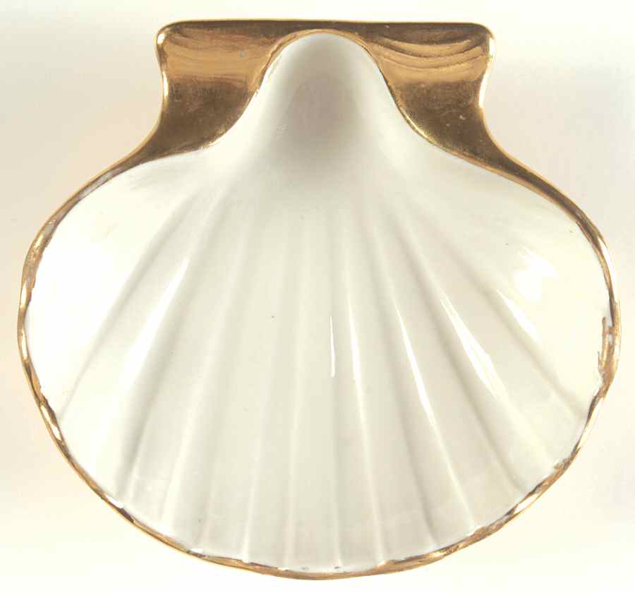 Golden Glo #230 5" Individual Shell Shaped Baker by Hall-1