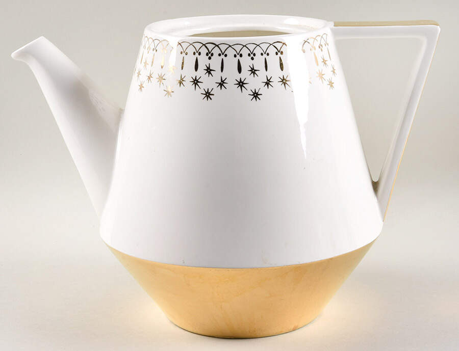 Gold Lace Coffee Pot No Lid by Hall-1