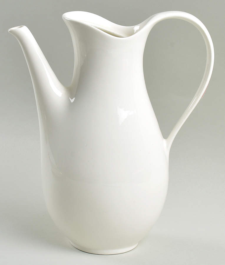 Hallcraft White Coffee Pot No Lid by Hall-1