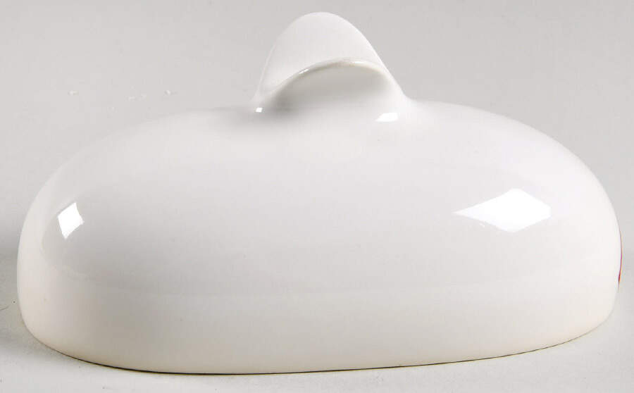 Hallcraft White Lid for 1/4 Lb Winged Butter by Hall-1