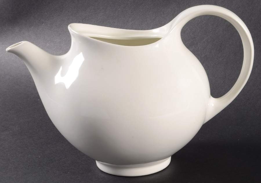 Hallcraft White Teapot No Lid by Hall-1