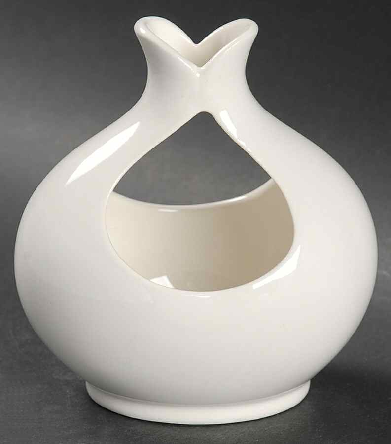 Hallcraft White Small Candlestick by Hall-1