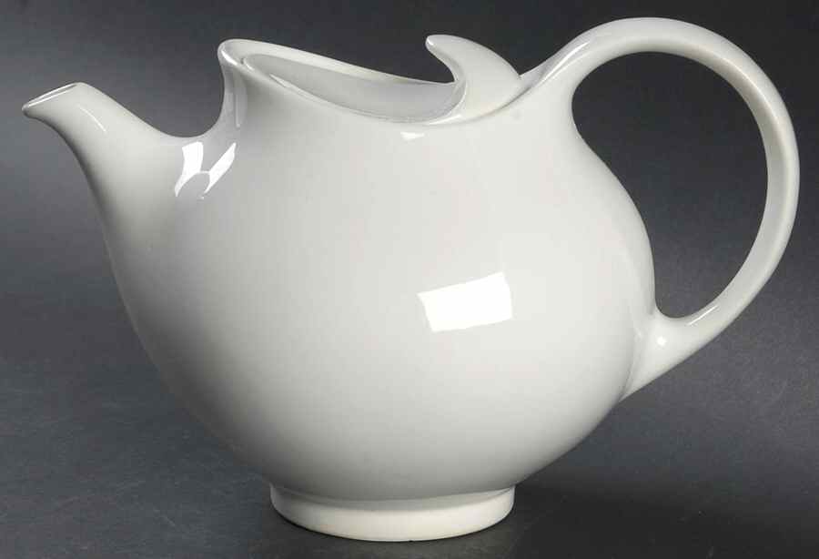 Hallcraft White Teapot & Lid by Hall-1