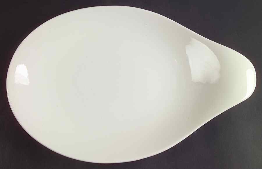 Hallcraft White 15" Oval Serving Platter by Hall-1