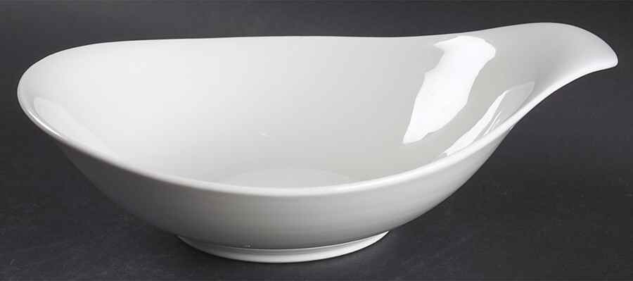 Hallcraft White Lugged Soup Bowl by Hall-1