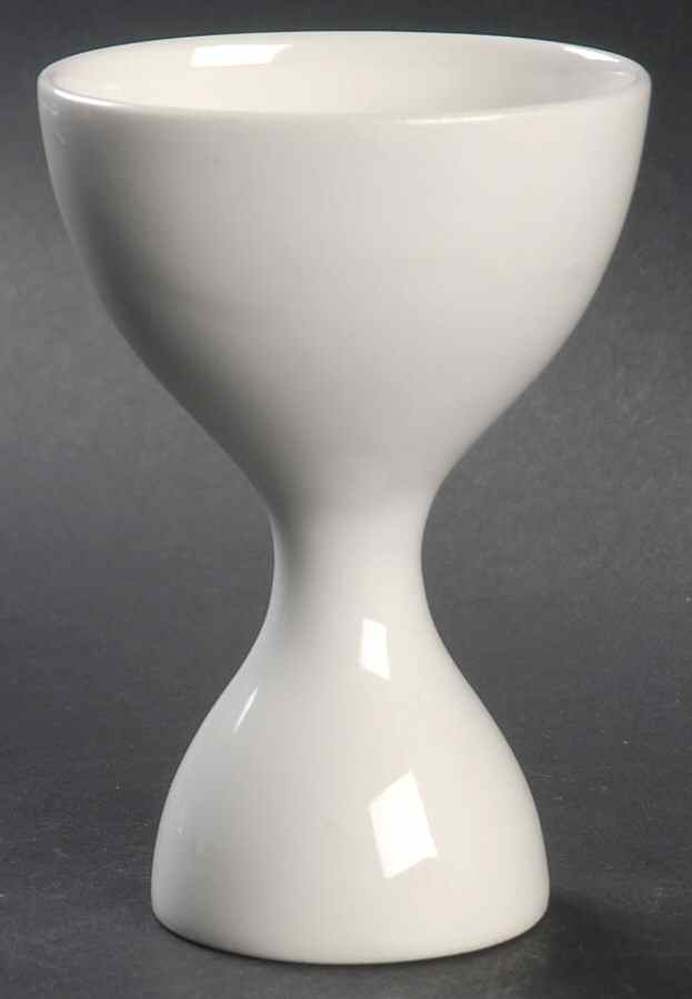 Hallcraft White Double Egg Cup by Hall-1