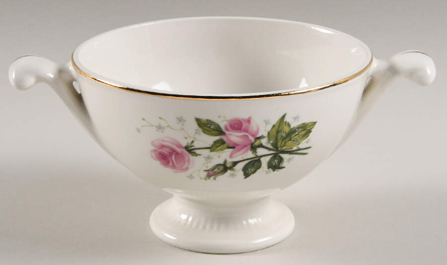 Heather Rose Sugar Bowl No Lid by Hall-1