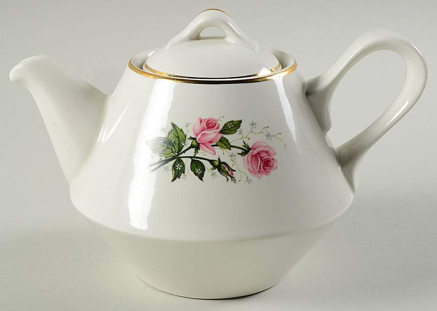 Heather Rose Flare Teapot & Lid by Hall-1