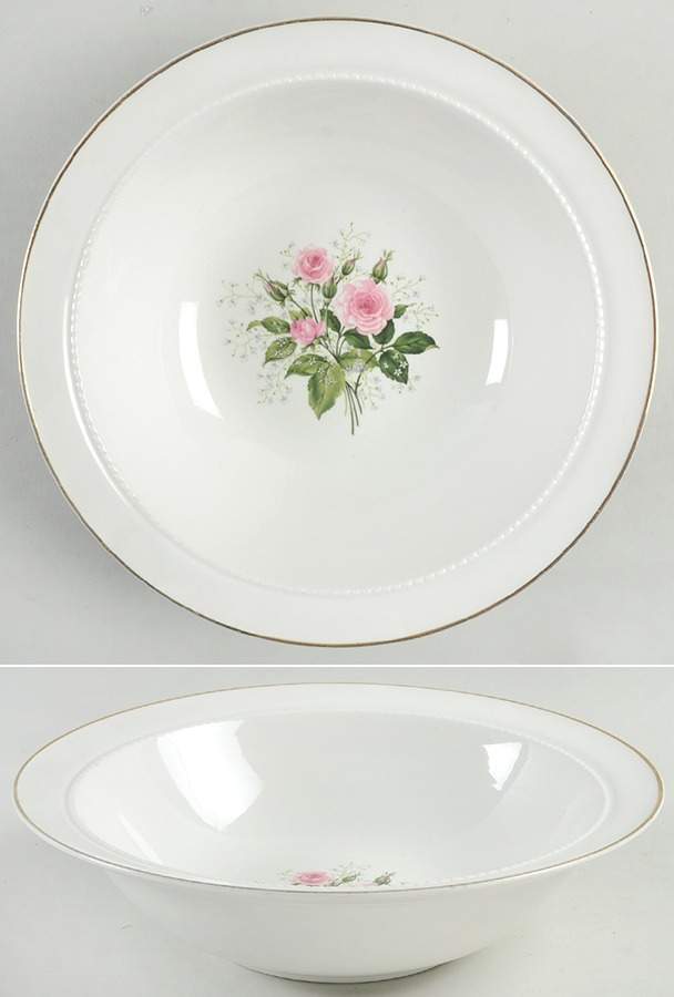 Heather Rose 9" Round Vegetable Bowl by Hall-1