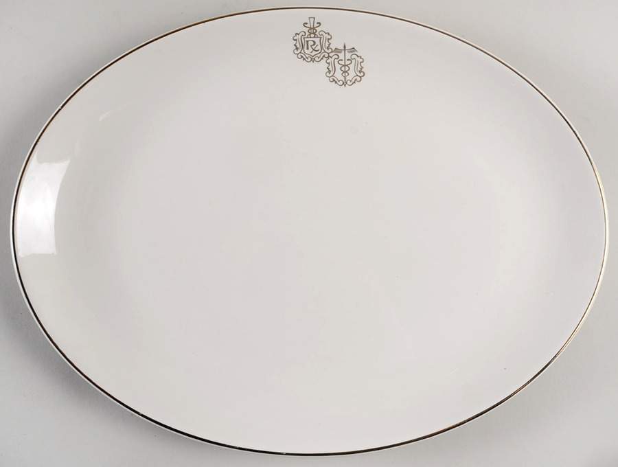 Rx Decoration 13" Oval Serving Platter by Hall-1