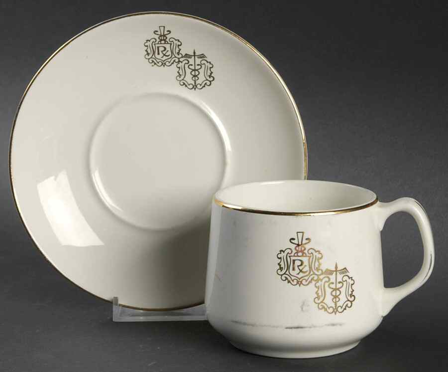 Rx Decoration Flat Cup & Saucer Set by Hall-1