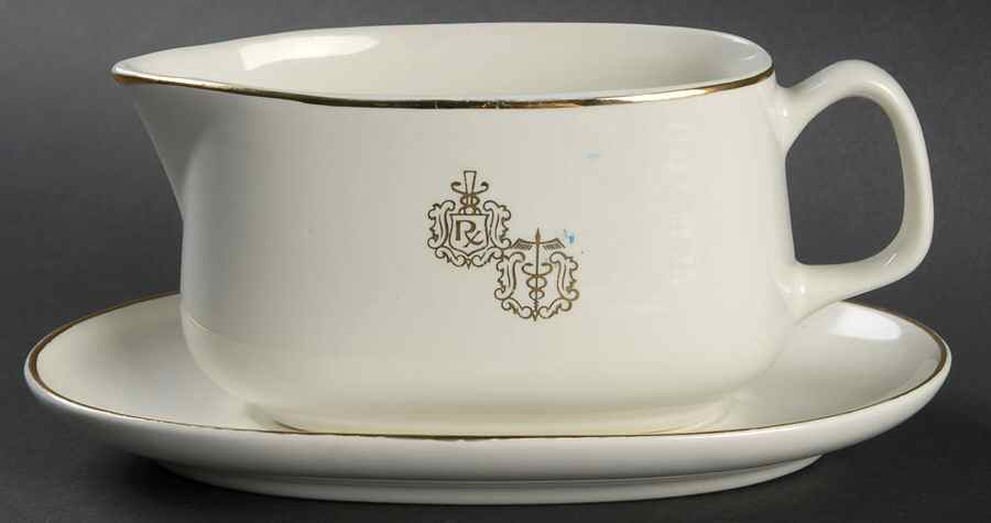Rx Decoration Gravy Boat & Underplate by Hall-1