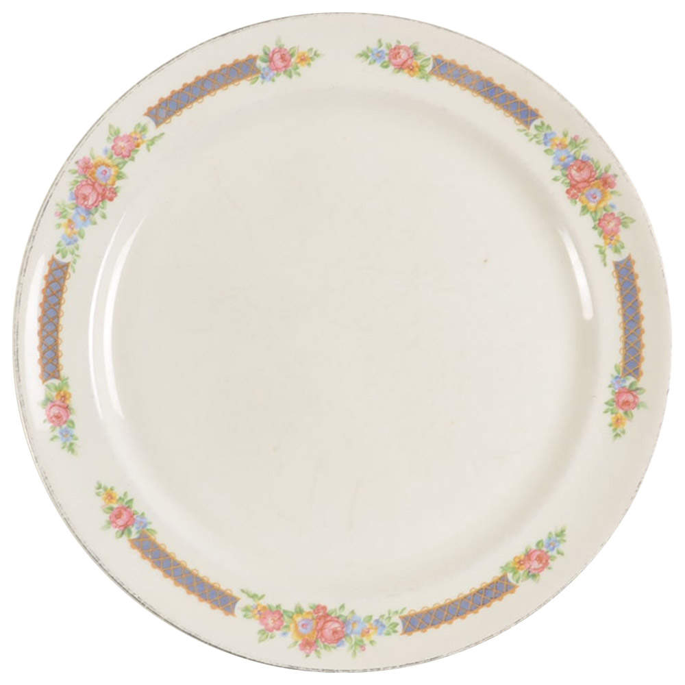 Blue Bouquet (Gold Trim) Dinner Plate by Hall-1