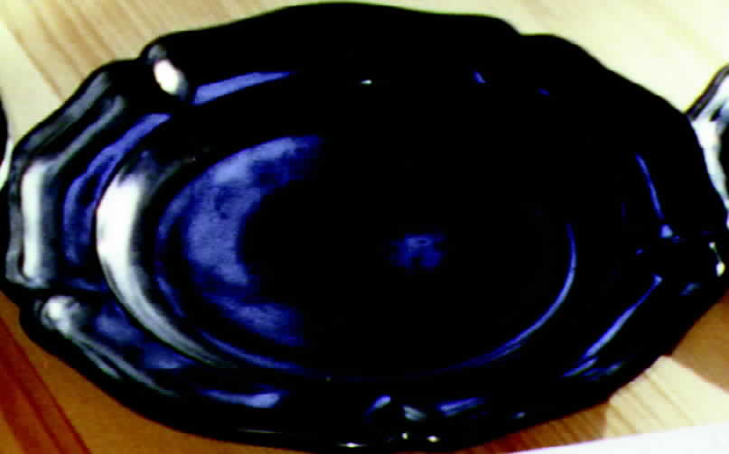 Black Dinner Plate by Hall-1