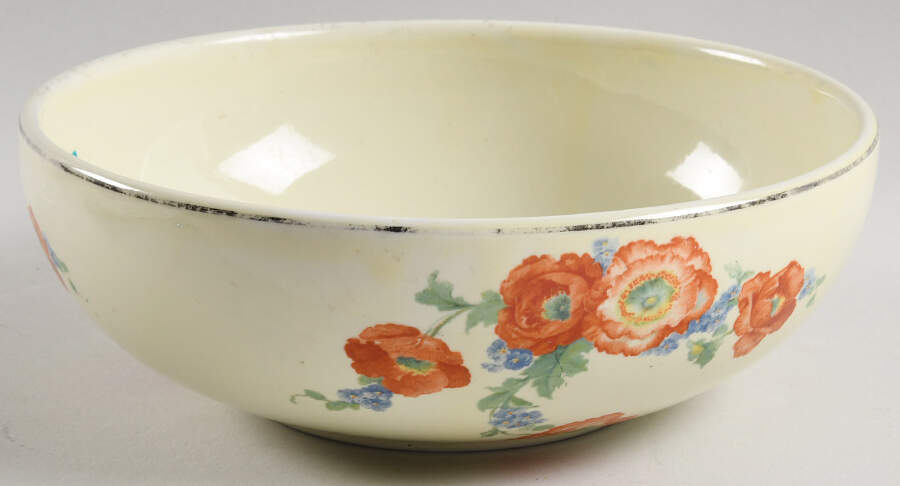 Orange Poppy 9" Salad Serving Bowl by Hall-1
