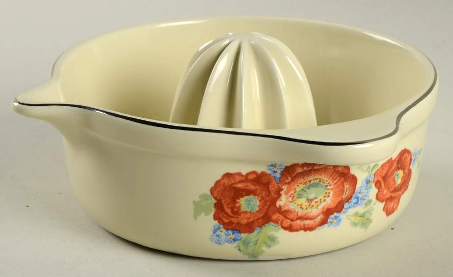 Orange Poppy China Reamer/Juicer by Hall-1
