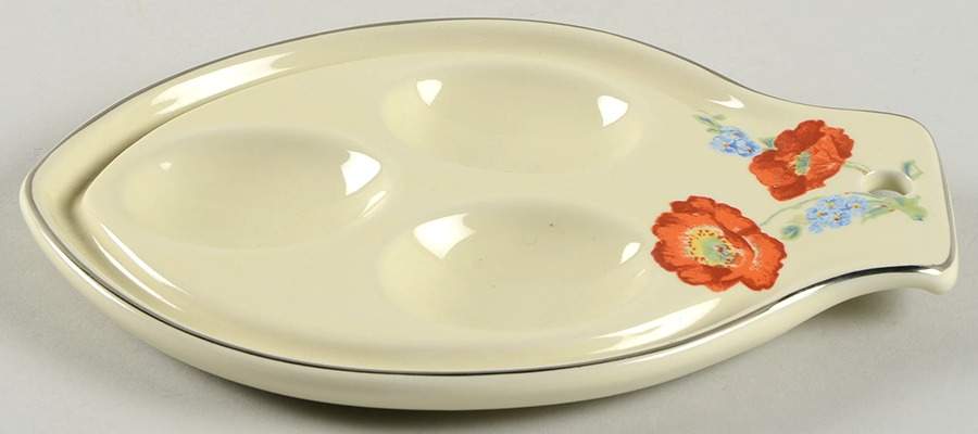Orange Poppy Spoon Rest/Holder (Holds 3 Spoons) by Hall-1