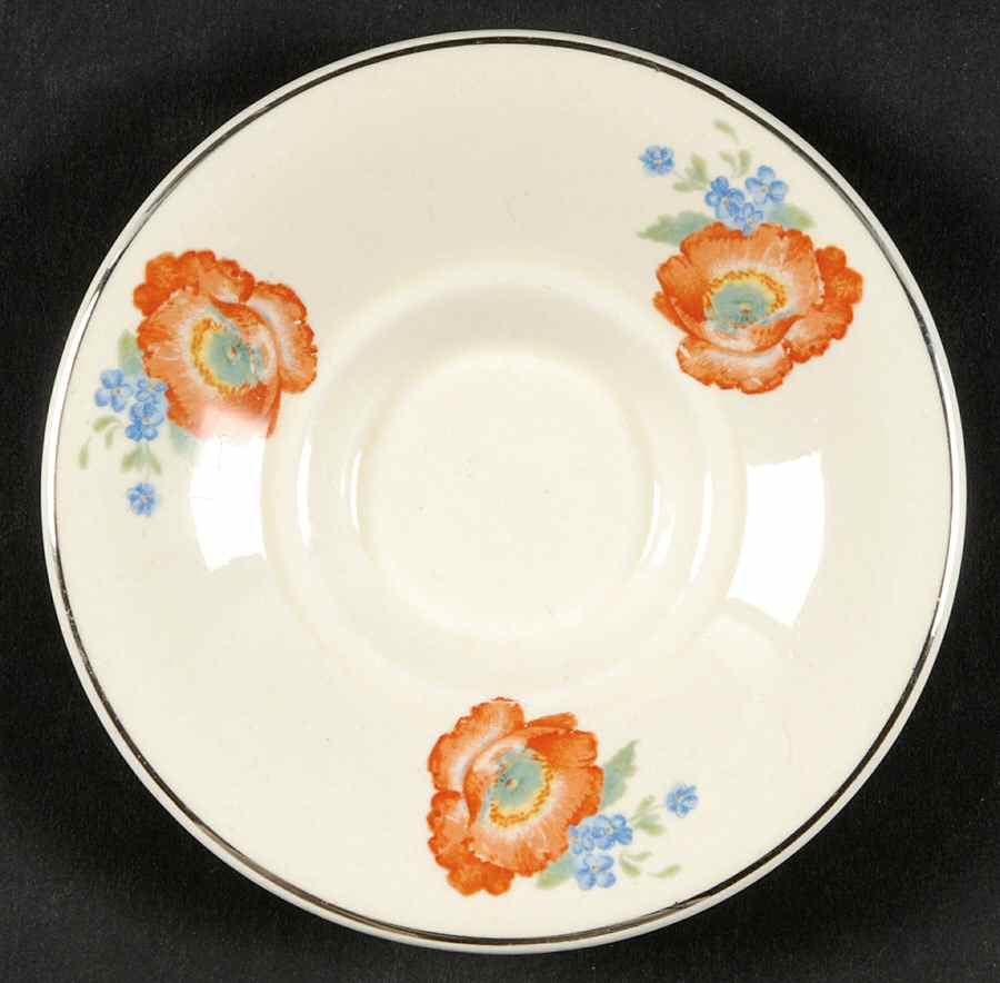 Orange Poppy Mustard Underplate by Hall-1