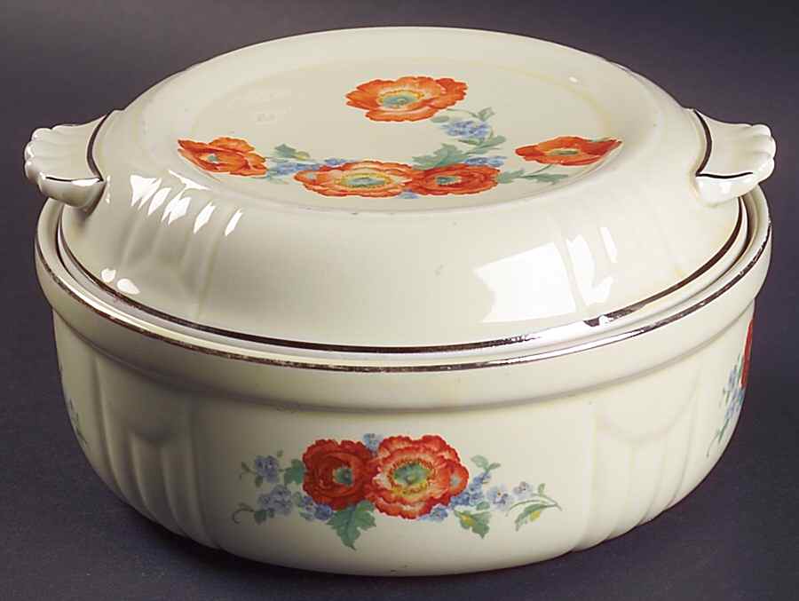 Orange Poppy 1.5 Quart Radiance Casserole with Lid by Hall-1