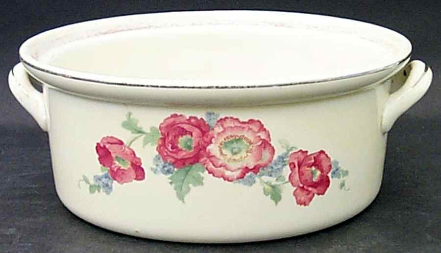 Orange Poppy #76 1 3/4 Quart Round Casserole No Lid by Hall-1