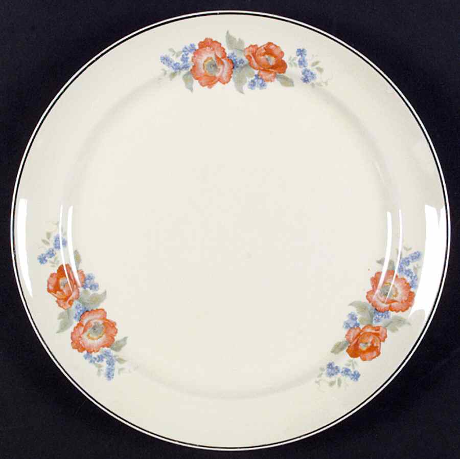 Orange Poppy Dinner Plate by Hall-1