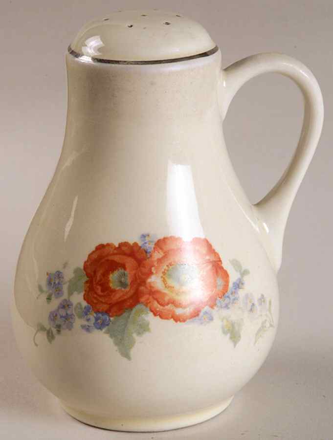 Orange Poppy Handled Salt Shaker by Hall-1