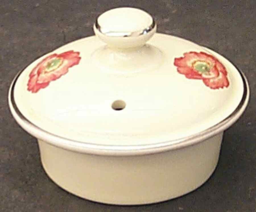 Orange Poppy Lid for Boston Teapot by Hall-1