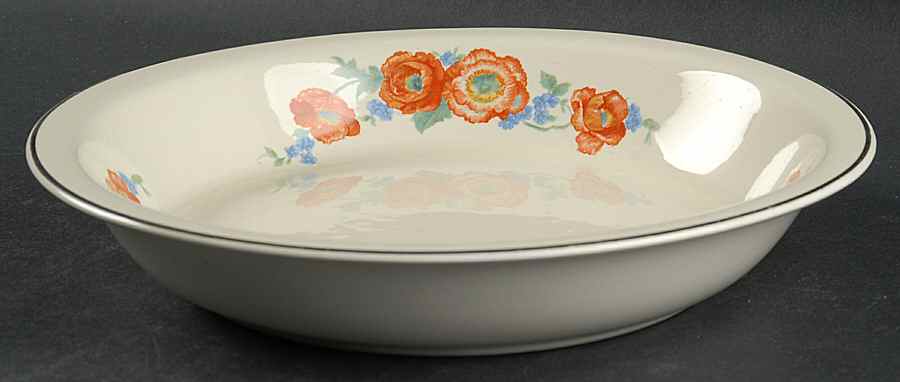 Orange Poppy Pie Serving Plate by Hall-1