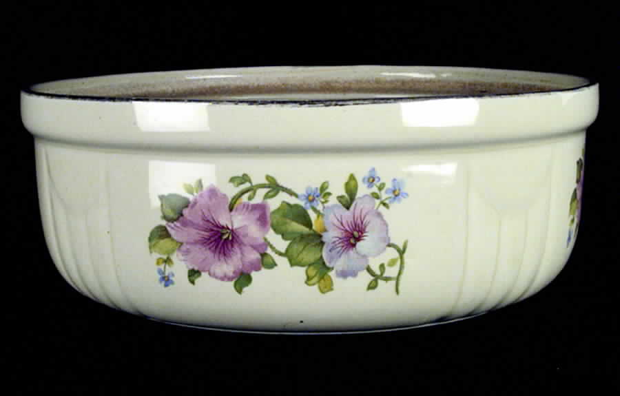 Pastel Morning Glory 1.5 Quart Radiance Casserole No Lid by Hall-1